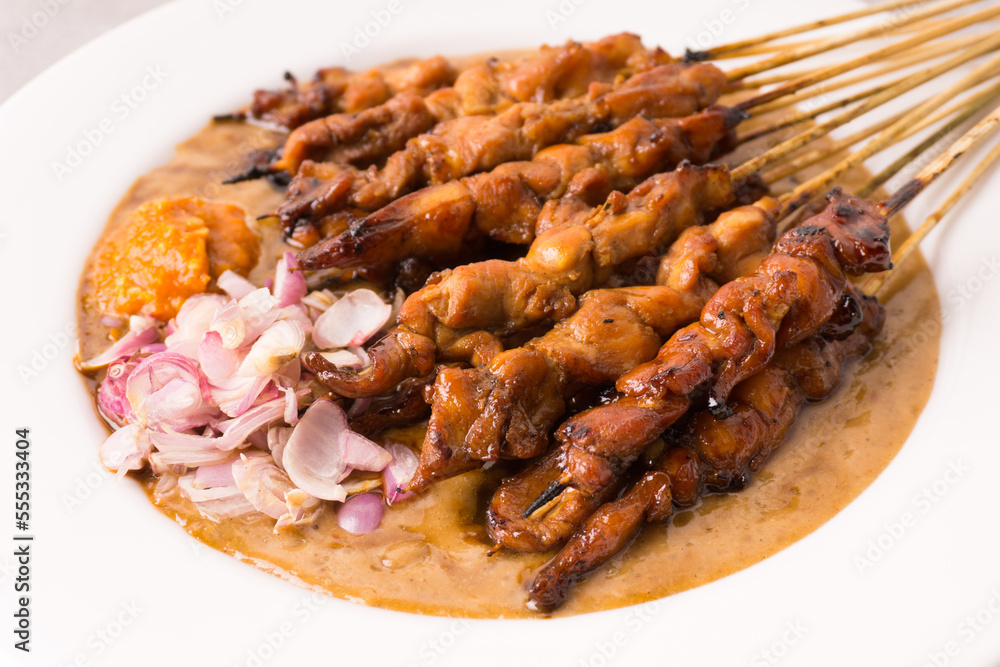 Ponorogo special chicken satay, one of the traditional Indonesian foods
