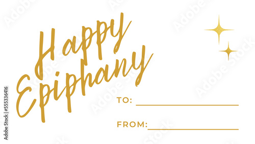 happy Epiphany wish from and too transparent background photo