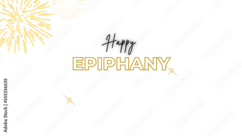 Fototapeta premium Epiphany wish with white transparent background