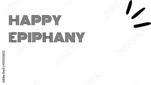 simple Epiphany wish image with white transparent background photo