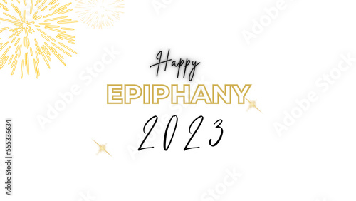 Epiphany wish with white transparent background 2023 photo