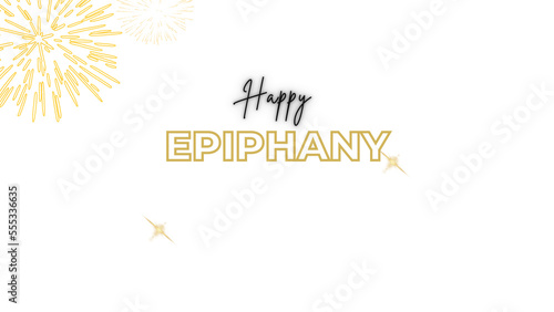 Epiphany wish with white transparent background photo