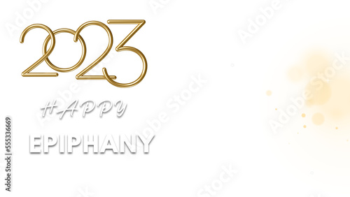 2023 Epiphany wish image with blur transparent background photo