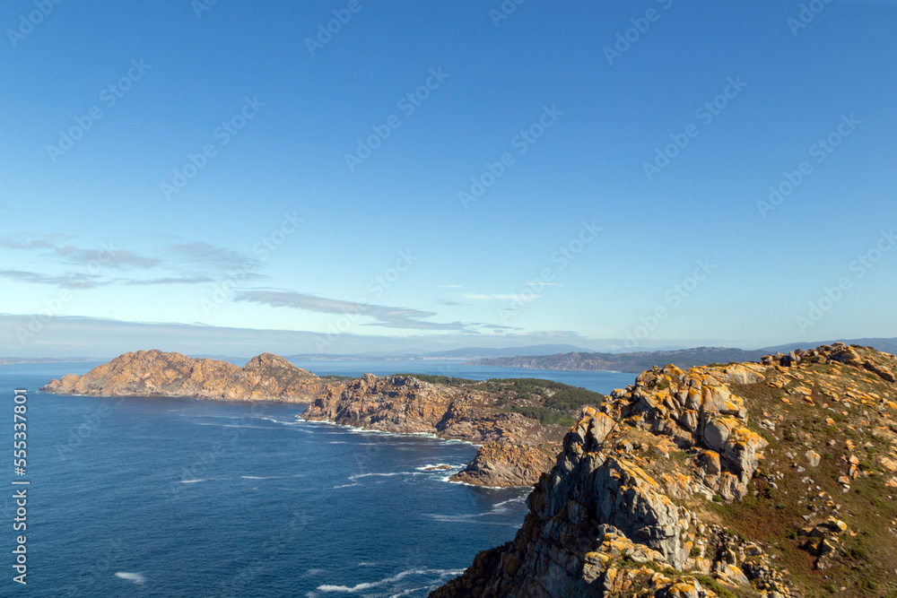Islas Cíes, Vigo, España. Bonita panorámica de este paraíso natural.