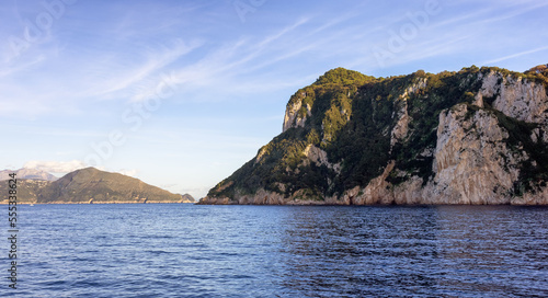 Rocky Mountain Nature Background. Capri Island, Italy.