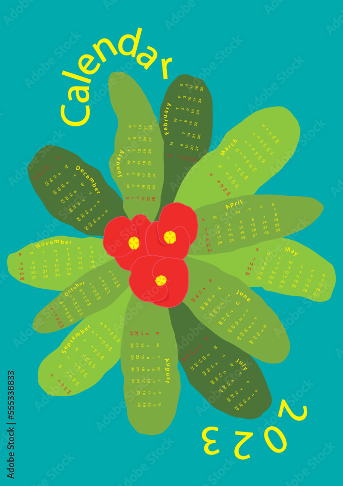 Vector_Cactus_calendar_2023