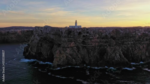 Images over the sky, aerial views from a drone of the marvellous corners of menorca. Rock, sea, sky and endless colours are mixed to give life to something so real