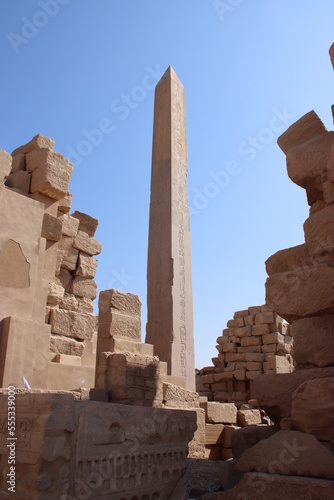 Obelisk at Karnak Temple, Luxor, Egypt.