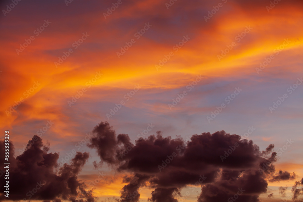 Sunset Cloudscape Background Natural Pattern Sunset Cloudscape Background Natural Pattern