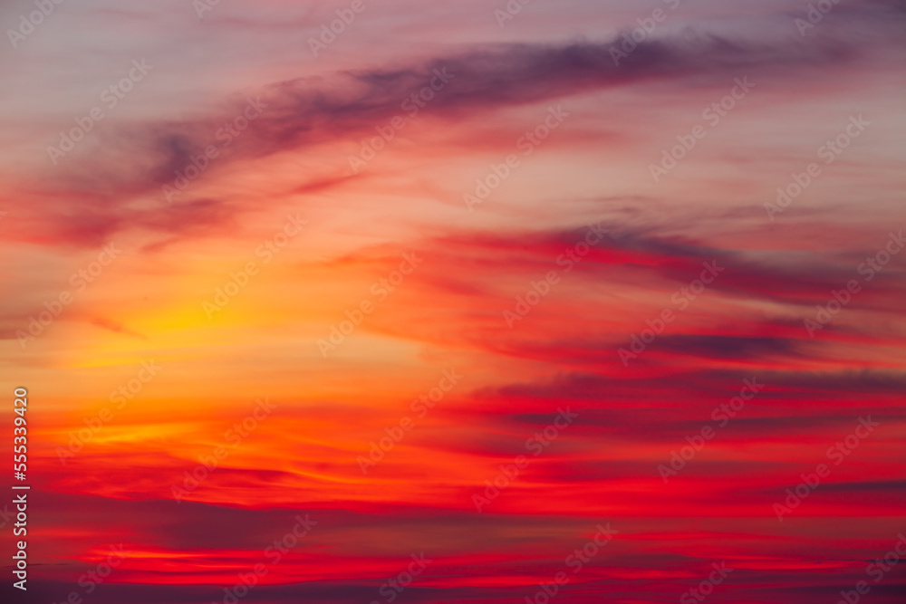Sunset Cloudscape Background Natural Pattern