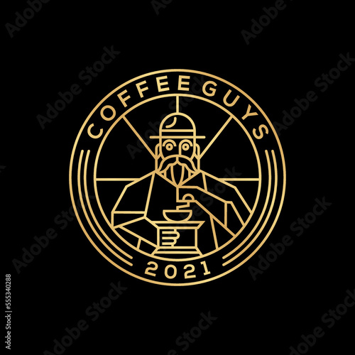 parent coffee logo vector design templat
