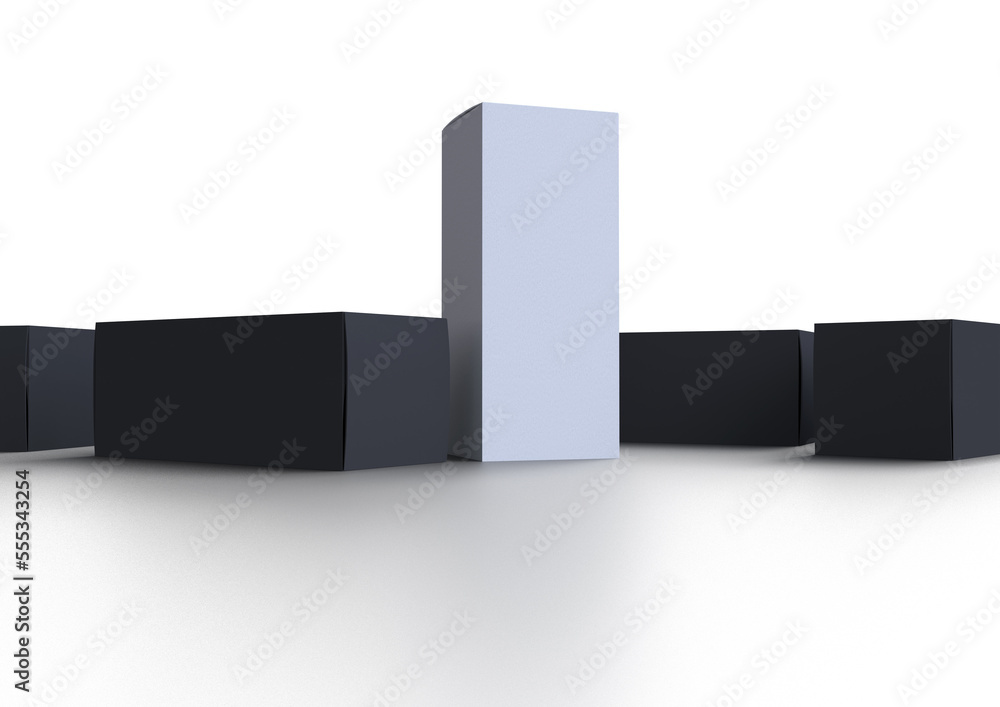 Rectangular paper box mockup composition isolated on white background. 3d realistic illustration. Template for branding presentation in modern minimal style. Render corporate package. Rectangular paper box mockup composition isolated on white background. 3d realistic illustration. Template for branding presentation in modern minimal style. Render corporate package.