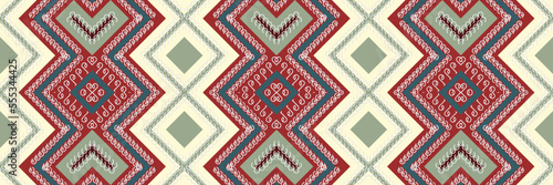 Indian ethnic design pattern. traditional patterned vector It is a pattern created by combining geometric shapes. Design for print. Using in the fashion industry.
