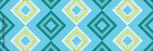 Ikat Indian ethnic pattern. traditional patterned Native American art It is a pattern created by combining geometric shapes. Design for print. Using in the fashion industry.