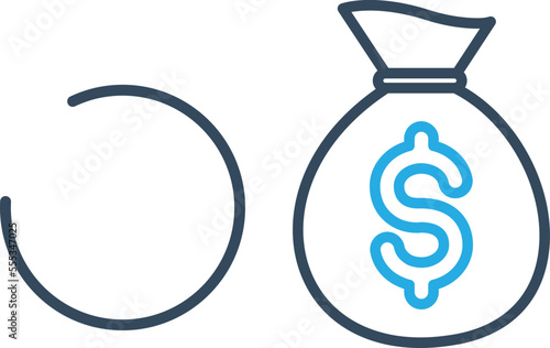 Dollar Sack Vector Icon
