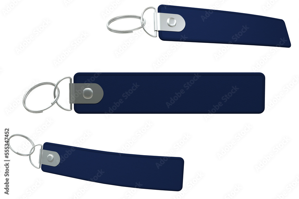 mockup porte-clé en tissus isolé sur fond blanc - rendu 3D mockup porte-clé en tissus isolé sur fond blanc - rendu 3D