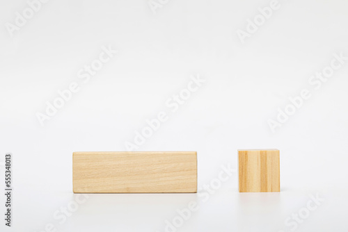 Fototapeta Naklejka Na Ścianę i Meble -  wooden block on white background