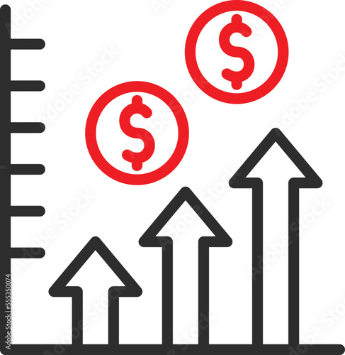 Income Chart Vector Icon 