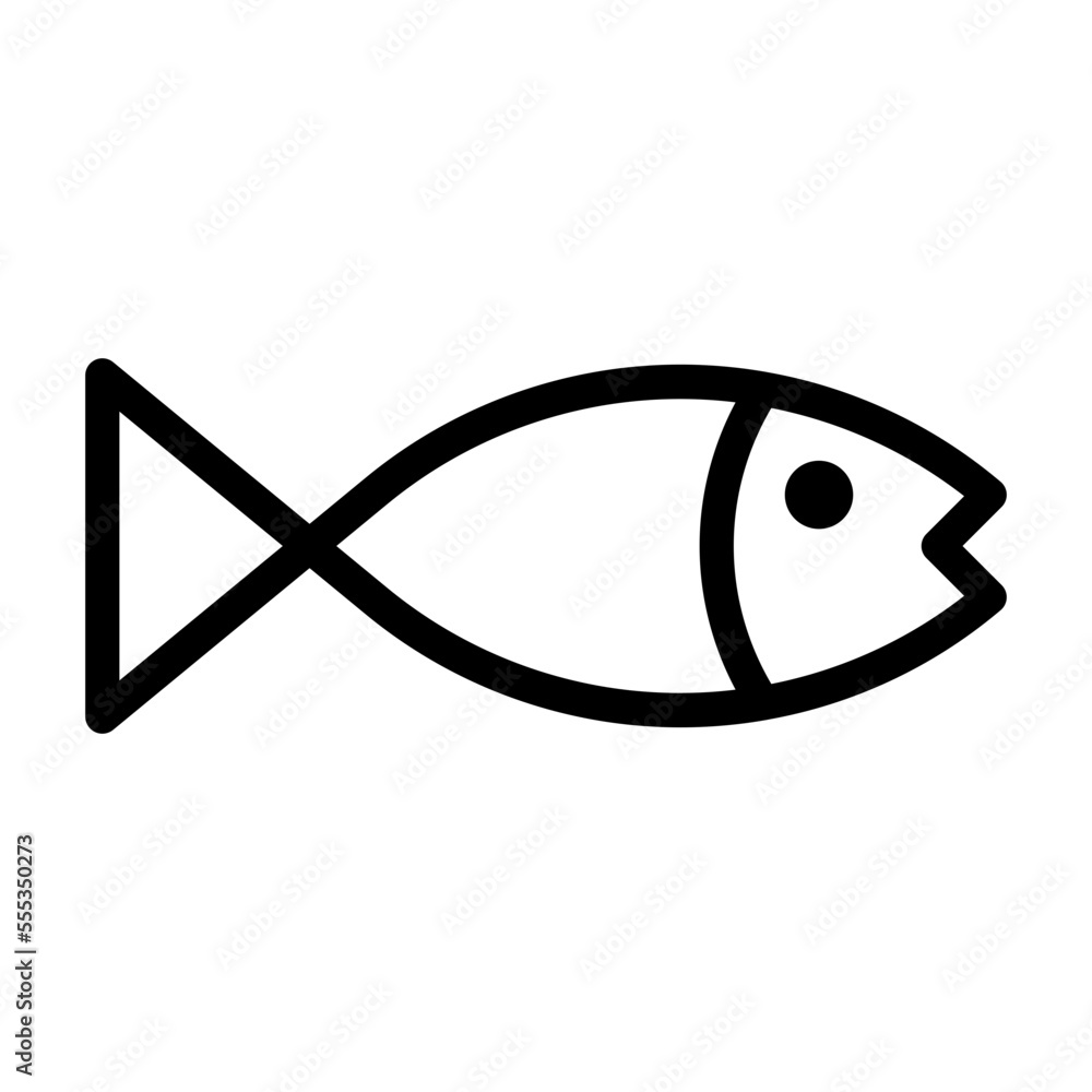 Fish Icon Line Style Fish Icon Line Style