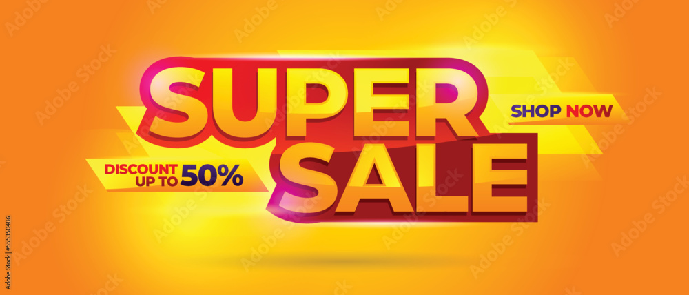 Super sale banner background, vector template design for media promotion web add and commercial social media post Super sale banner background, vector template design for media promotion web add and commercial social media post