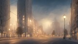 Generative AI,empty road in city at night