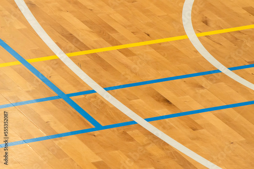 Close Up Basketball Field Lines At Amsterdam The Netherlands 15-9-2019