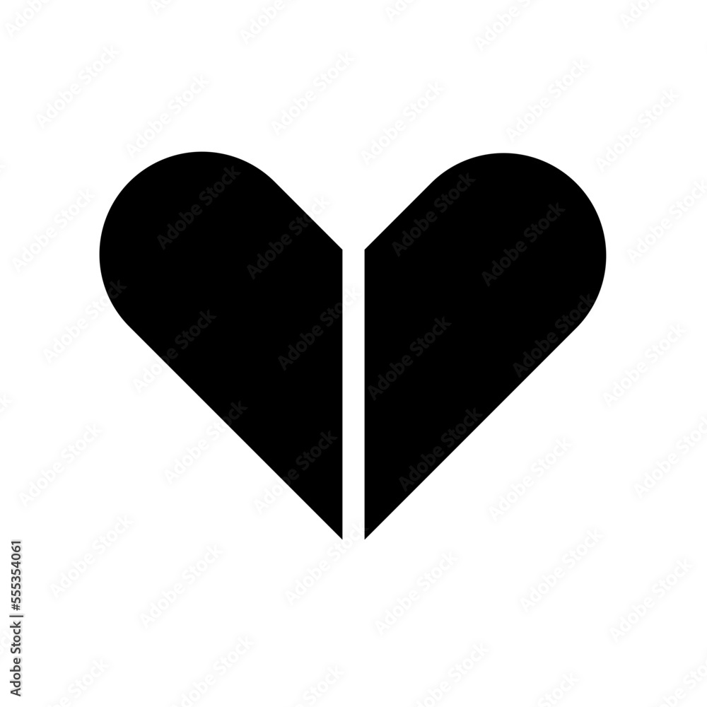 Love Icon Glyph Style