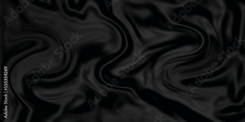 Black silk background . Black fabric background texture . abstract background luxury cloth or liquid wave or wavy folds of grunge silk texture material or smooth and soft luxurious .
