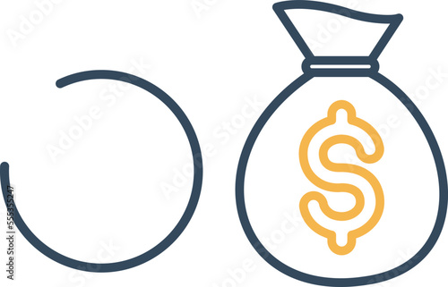Dollar Sack Vector Icon
