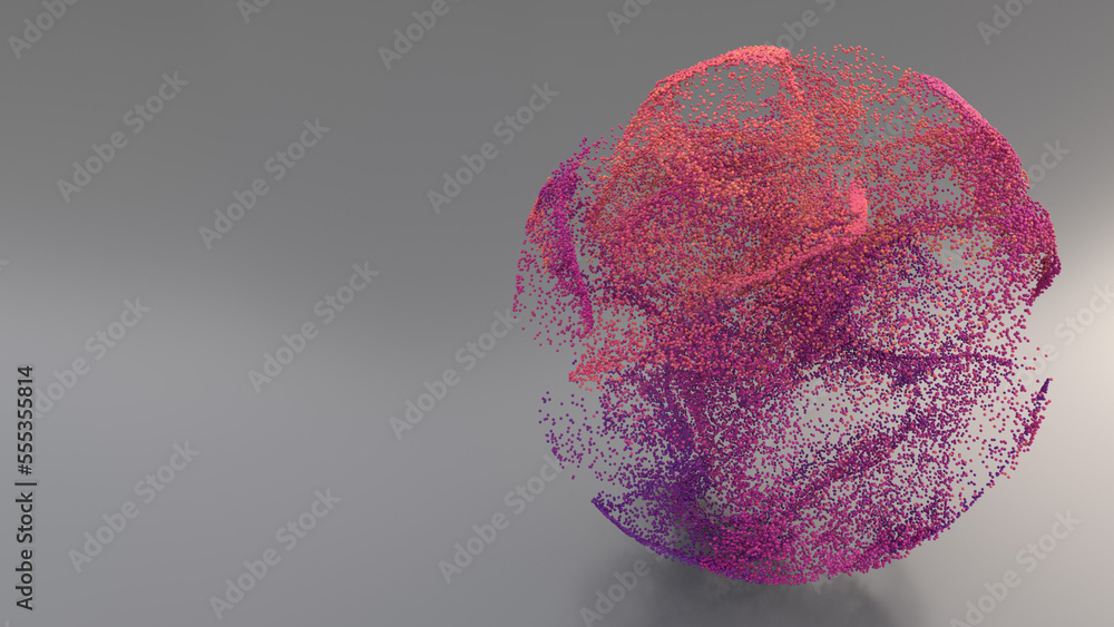 Colorful 3d particles abstract background Colorful 3d particles abstract background