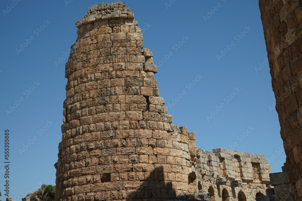 Hellenistic gate in Perge Ancient City in Antalya, Turkiye