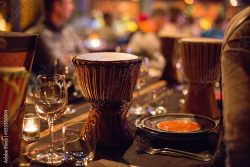a tom-tom drum in a musical restaurant. South Africa