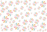 Romantic Flower seamless patterns vector illustration design It is a pattern created by combining freehand. Create beautiful fabric patterns. Design for print. Using in the.