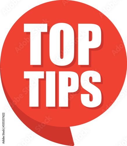 Top tips comic speech bubble in pop art style. Comic speech. Dialog window. Yellow banner for sale.
