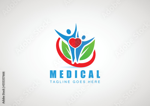 Elderly care logo, eldercare, aged care, with home and people symbol.