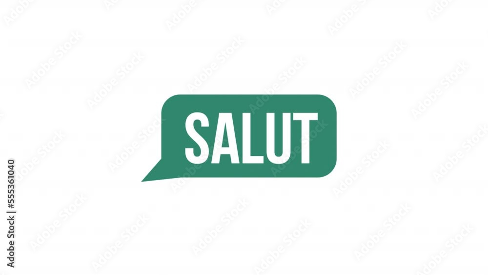 Animated green textbox element. Flat cartoon style HD video footage