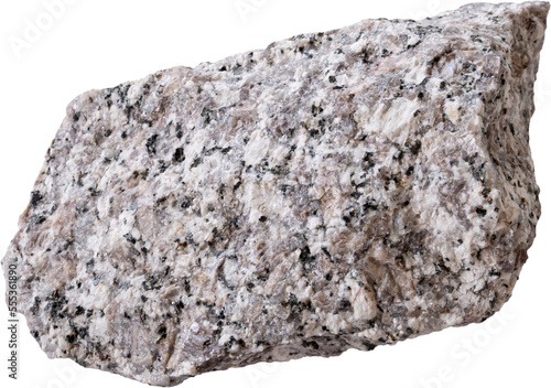 Granite sample. Igneous rock specimen.	