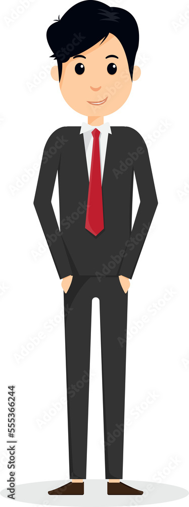 Handsome young business man isolated