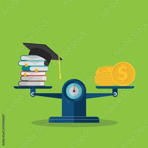Investment in education. Vector illustration