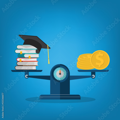 Investment in education. Vector illustration