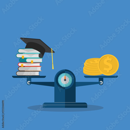 Investment in education. Vector illustration