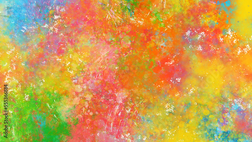 カラフルな手描き絵画。抽象芸術。背景。テクスチャ。