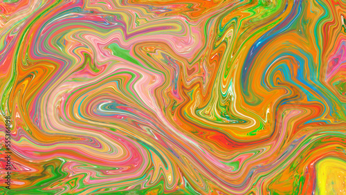 カラフルなマーブル模様。リキッド。背景。ボーリングアート。