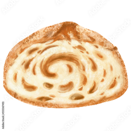 sourdough bread pourous illustration photo