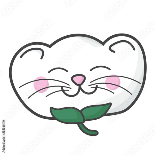 cat cotton logo illustration animal