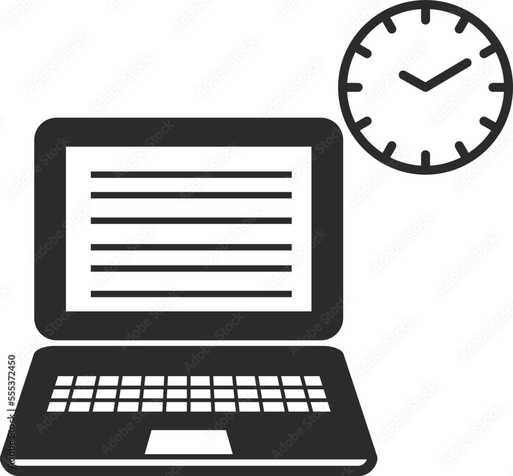 Flexible schedule work icon, work management icon black vector Flexible schedule work icon, work management icon black vector