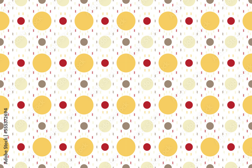 Modern geometric shapes vector seamless pattern It consists of a polyhedron such as a circle square triangle Used in the textile industry, fabric pattern, paper, wallpaper, book cover Modern geometric shapes vector seamless pattern It consists of a polyhedron such as a circle square triangle Used in the textile industry, fabric pattern, paper, wallpaper, book cover