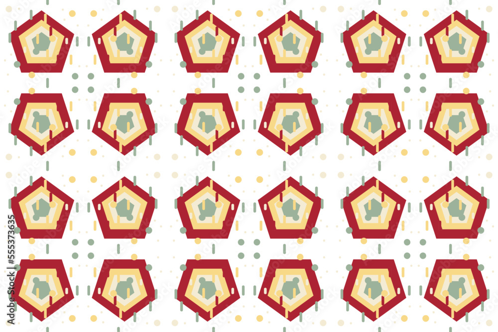 Stylish geometrical shapes vector seamless pattern It consists of a polyhedron such as a circle square triangle Used in the textile industry, fabric pattern, paper, wallpaper, book cover Stylish geometrical shapes vector seamless pattern It consists of a polyhedron such as a circle square triangle Used in the textile industry, fabric pattern, paper, wallpaper, book cover