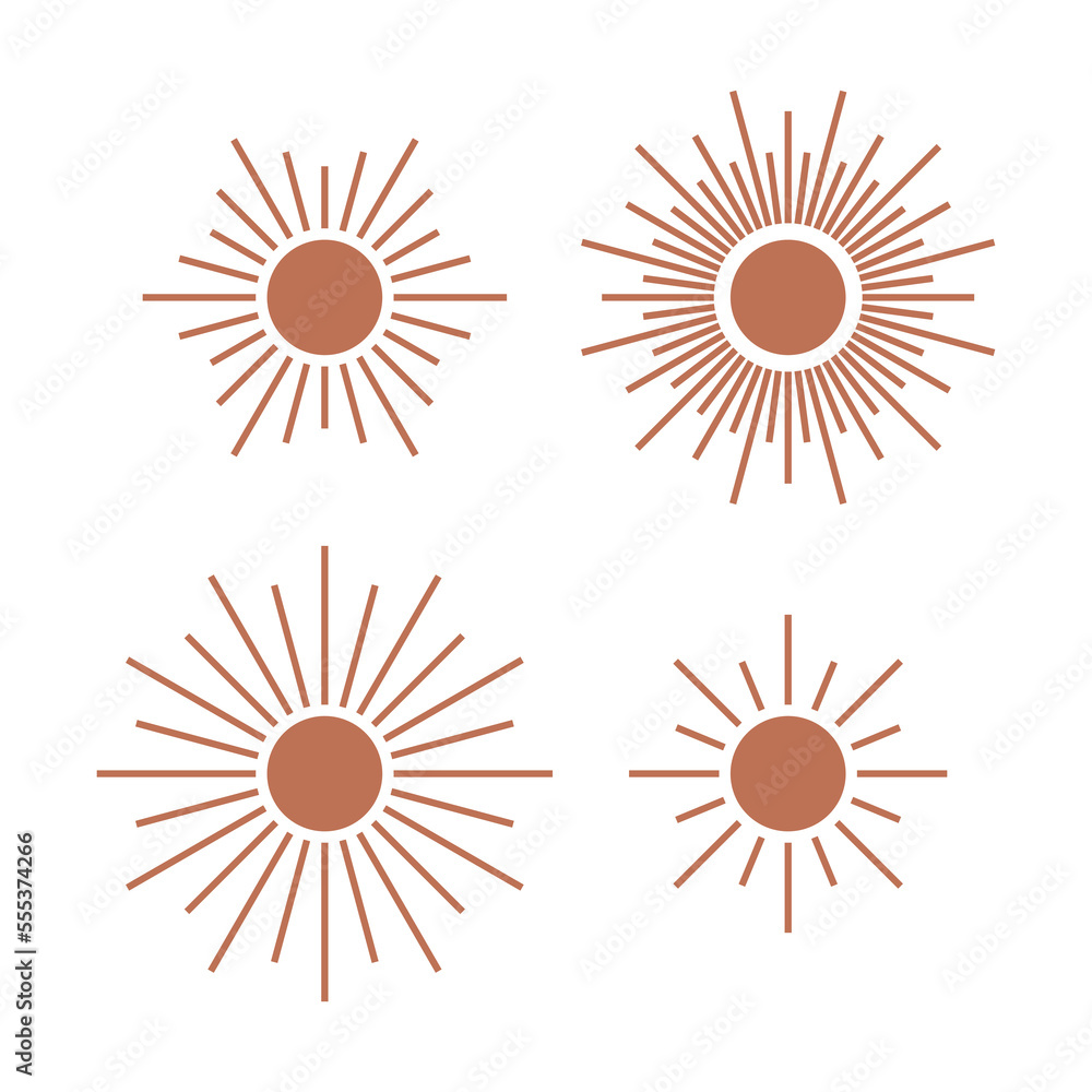 Fototapeta premium set of sun icons