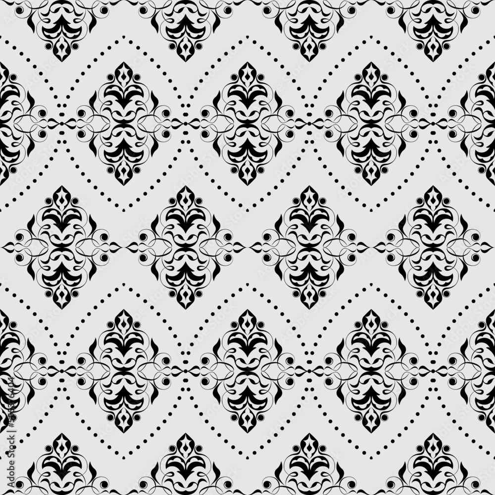Fototapeta premium seamless pattern of painted oriental motifs
